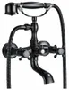 Ari Retro Badewannenarmatur Wandmontage Schwarz Antik Mit Produktbild-Vorschau 1