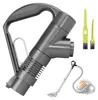 Product photograph featuring a gray vacuum cleaner accessory with two small green cleaning brushes. Produktbild-Vorschau