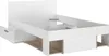 Bett 120 x 190/200 cm mit Kommode und - Weiß und Natur - Produktbild-Vorschau 7
