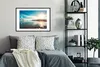 MuchoWow® MuchoWow® Gerahmtes Poster Meer - Boot - Berg Produktbild-Vorschau 2