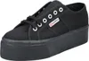 A studio shot of a single black Superga platform sneaker. Anteprima dell’immagine prodotto