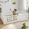 FCH Kinderbett mit Rausfallschutz & Lattenrost, 80x160cm, Produktbild-Vorschau 1