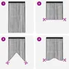 Rideau en fils 2 pcs 100 x 250 cm Noir Voir les images du produit 6