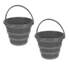 2x Faltbarer Wasser Eimer 5 Liter Falteimer Campingeimer Produktbild-Vorschau 1