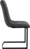Freischwinger Stuhl MIAMI dunkelgrau Vintage Gestell matt Produktbild-Vorschau 9
