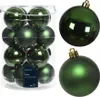 16er-Set Christbaumkugeln Grün Glas 8cm, Matt & Glänzend, Produktbild-Vorschau 3