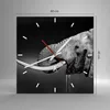 Wanduhr - Quadrat - Glasuhr - Elefant Stoßzahn Natur - Produktbild-Vorschau 3