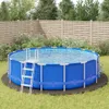 vidaXL Panno per piscine grigio chiaro Ø550 cm geotessile Anteprima dell’immagine prodotto 2
