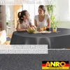 Tischdecke Textil-Optik UNI Anthrazit Oval 180x140cm mit Produktbild-Vorschau 3