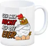 Geh mir nicht auf die Eier Kaffeebecher mit genervtem Huhn Produktbild-Vorschau 1