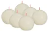 Bolsius Rustik Kugelkerze - Elfenbein - 6 Stück - Ø 7.6 cm Produktbild-Vorschau 1