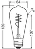 OSRAM Vintage 1906 Edison è una lampada LED bianco caldo Anteprima dell’immagine prodotto 7