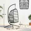 Outsunny Hängesessel mit Gestell faltbar Polyrattan Produktbild-Vorschau 3