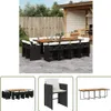 The Living Store 13-tlg. Garten-Essgruppe mit Kissen Produktbild-Vorschau 1
