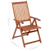vidaXL Chaises de jardin pliantes 6 pcs. avec coussins en Voir les images du produit 7