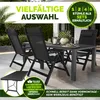 tillvex Gartenstuhl Premium 1 Stück Schwarz klappbar aus Produktbild-Vorschau 3