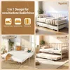 COSTWAY Tagesbett 90x200cm, Schlafsofa mit Ausziehbett, Produktbild-Vorschau 4
