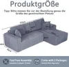 L-Form-Sofa aus Cordstoff, 2-Sitzgruppe Chaiselongue-Ecke, Produktbild-Vorschau 7