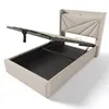 MODFU Boxspringbett Hydraulisches 90 x 200 cm mit USB Typ C Produktbild-Vorschau 9