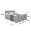ALTDECOR Boxspringbett mit Fußteil, 2 Matratzen und Topper Produktbild-Vorschau 6