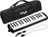 A black Stagg melodica with its carrying case and accessories, presented on a white background. Náhled obrázku produktu