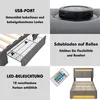 Polsterbett mit USB-Anschluss LED-Beleuchtung und vier Produktbild-Vorschau 4