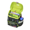 An open school backpack with various school supplies inside. Produktbild-Vorschau