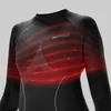 A black long-sleeved thermal shirt with red graphic lines indicating heat or airflow. Náhled obrázku produktu