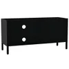 TV-Schrank Schwarz 90x30x44 cm Stahl und Glas Produktbild-Vorschau 5