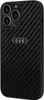 A black carbon fiber phone case with the Audi logo. Produktbild-Vorschau