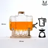 SuperButelki - Beczka szklana 3l, zestaw kieliszki, korek, Podgląd zdjęcia produktu 4