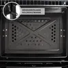 A close-up view of the inside of a charcoal grill, focusing on the adjustable charcoal tray and a lever mechanism. Produktbild-Vorschau