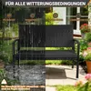 Eikuavons Polyrattan Gartenbank Schwarz 2-Sitzer mit Produktbild-Vorschau 3