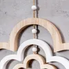 Deko Blume Mobile H35cm Windspiel MDF Holz Natur Weiß Produktbild-Vorschau 4