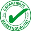 A green circular seal with a checkmark and German text indicating guaranteed brand quality. Anteprima dell’immagine prodotto