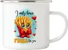 I Only Have Fries for You Emaille Tasse Pommes Liebe Produktbild-Vorschau 1