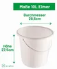 Novaliv Emmer 10 liter, wit, met maatverdeling - Verfbak 10 Productafbeelding-voorbeeld 3