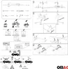 Instructional diagrams for a bicycle rack, showing assembly steps, usage guidelines, and warnings. Náhľad obrázku produktu