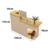 A reception desk with dimensions indicated. Produktbild-Vorschau