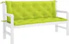 Cuscini per panca da giardino 2 pz. Tessuto Oxford verde Anteprima dell’immagine prodotto 4