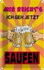 vianmo Blechschild 18x12 cm Alkohol mir reicht's geh jetzt Produktbild-Vorschau 1
