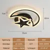 Lampada da soffitto a led Lampada da soffitto nera Moderna Anteprima dell’immagine prodotto 6