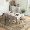HOMCOM 4er-Set Esszimmerhocker Esszimmerstühle Küchenstuhl Produktbild-Vorschau 7