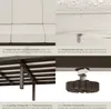 A collage of four close-up images showcasing different features of a garden lounge sofa. Náhled obrázku produktu