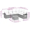 Modulares Gartensofa-Set, 7-teilig, mit abnehmbaren Kissen, Produktbild-Vorschau 9