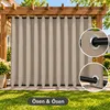 Outdoor Vorhang 254x214 cm Taupe Ösen Thermovorhang Produktbild-Vorschau 7