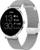 A close-up shot of a smartwatch with a silver mesh band and a black screen displaying time and fitness data. Anteprima dell’immagine prodotto