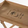 Tabletttisch BON APPETIT braun Holz mit Aufdruck Produktbild-Vorschau 6