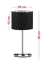 Lampe de table noir-argent Lampe Lampe en velours Vintage Voir les images du produit 2