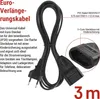Verlängerungskabel – 3 m, schwarz Produktbild-Vorschau
